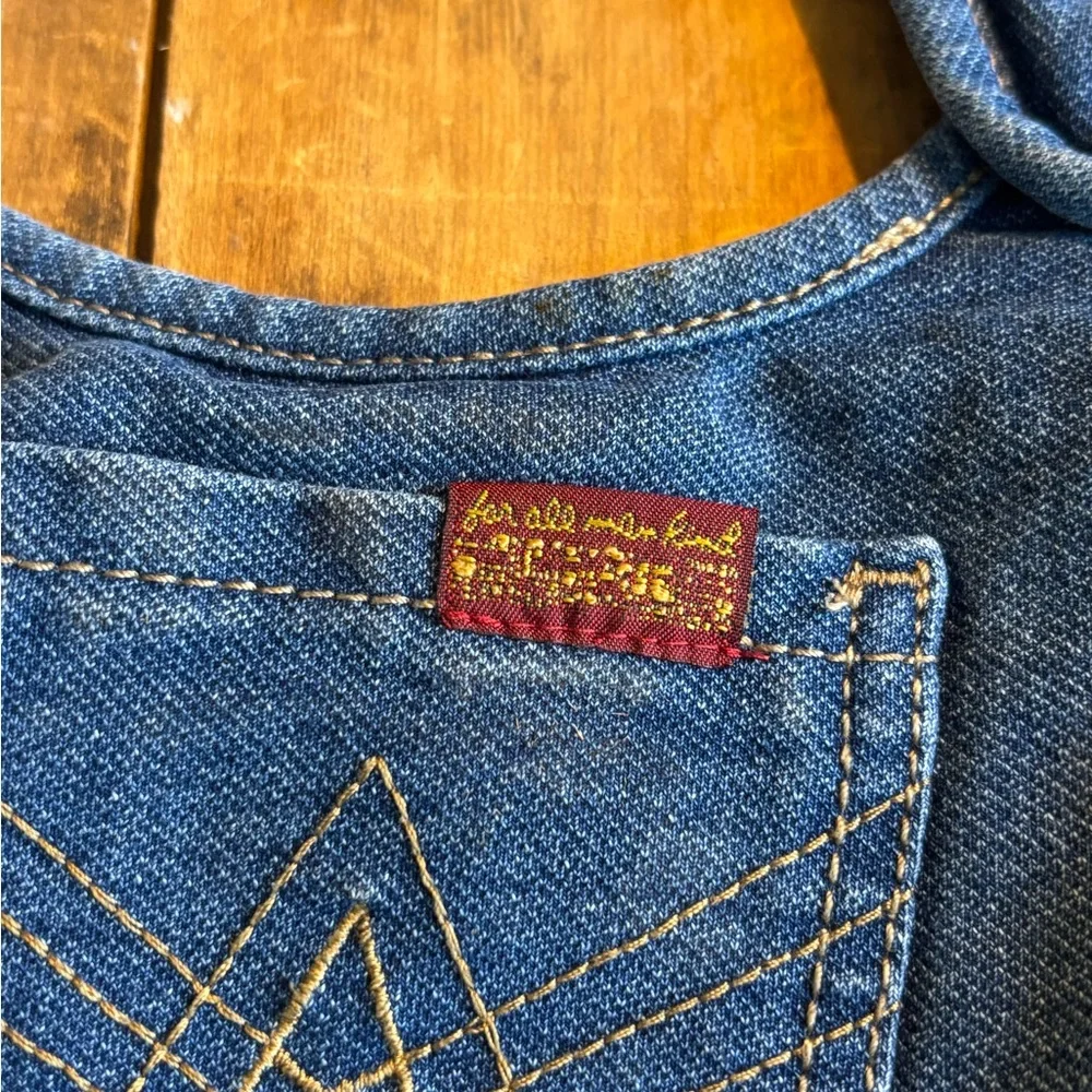 Blue Denim Baby Bib 7 for mankind jeans
